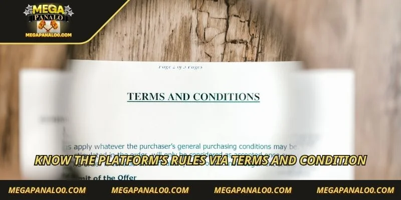 Know the platform’s rules via terms and condition