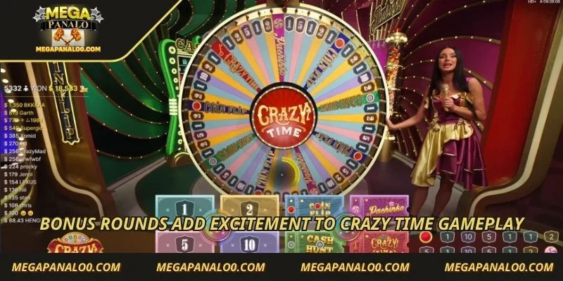 Bonus rounds add excitement to crazy time gameplay