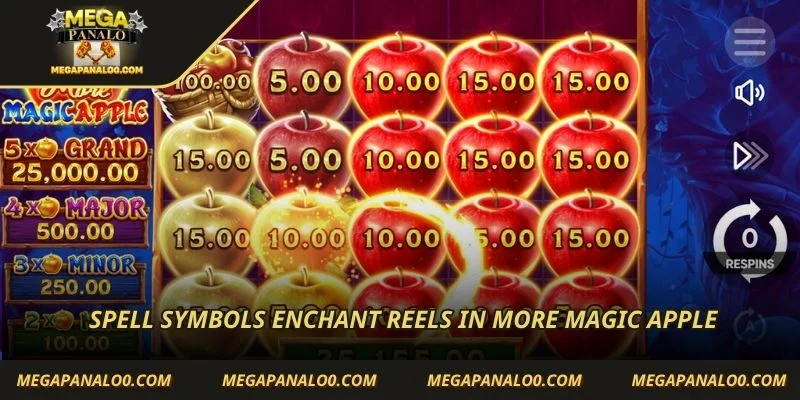  Spell symbols enchant reels in More Magic Apple